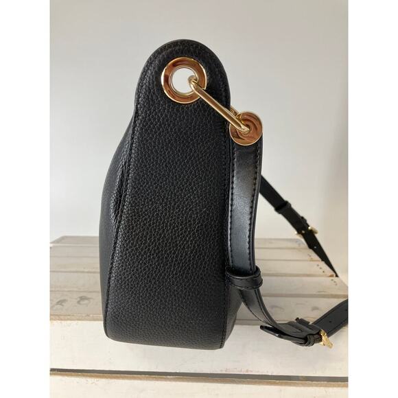 MICHAEL KORS, MEDIUM SIZE BLACK PEBBLED LEATHER CROSSBODY BAG - Picture 3 of 15